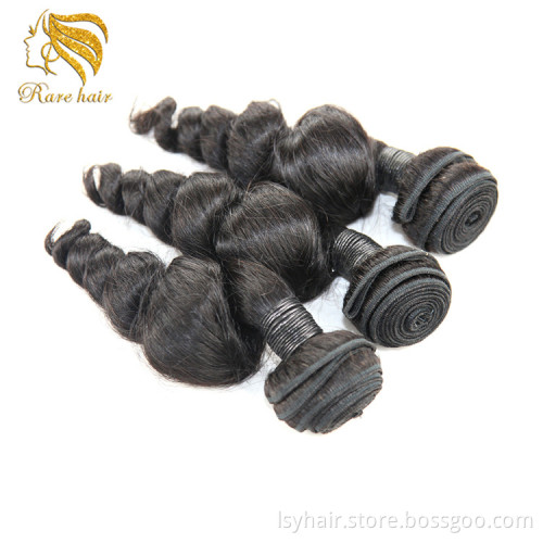 Lsy Customized Private Label Ocean Loose Wave Cheap Brazilian Hair Weave Bundles With Closure